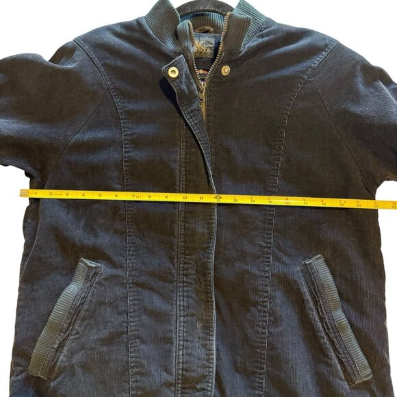 Vintage JW Robinsons Corduroy Jacket Small Black Plaid Flannel Lined 80s 90s - Picture 14 of 15
